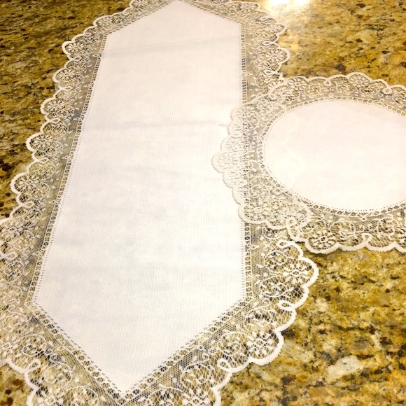 Heritage Lace Accents Heritage Lace Prelude Table Runner 4x3 White